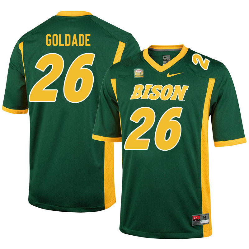 Men #26 Nathan Goldade North Dakota State Bison College Football Jerseys Sale-Green